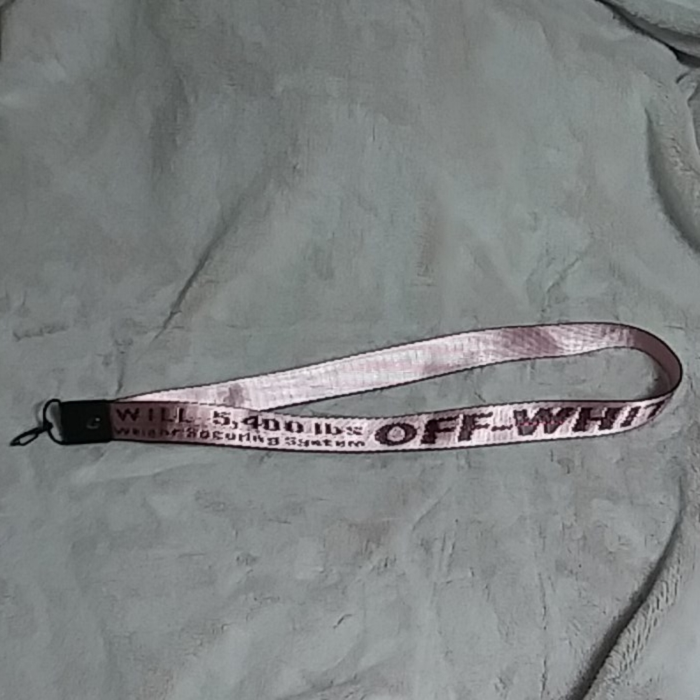 Pink Off-White lanyard